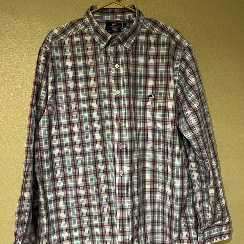 Vineyard Vines Men’s XL Slim Fit Tucker Plaid Button-Down Shirt